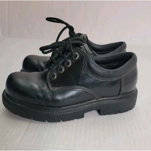 Vintage 90s y2k women's black Skechers Jammer Oxford Chunky Platform Shoes Sz 8